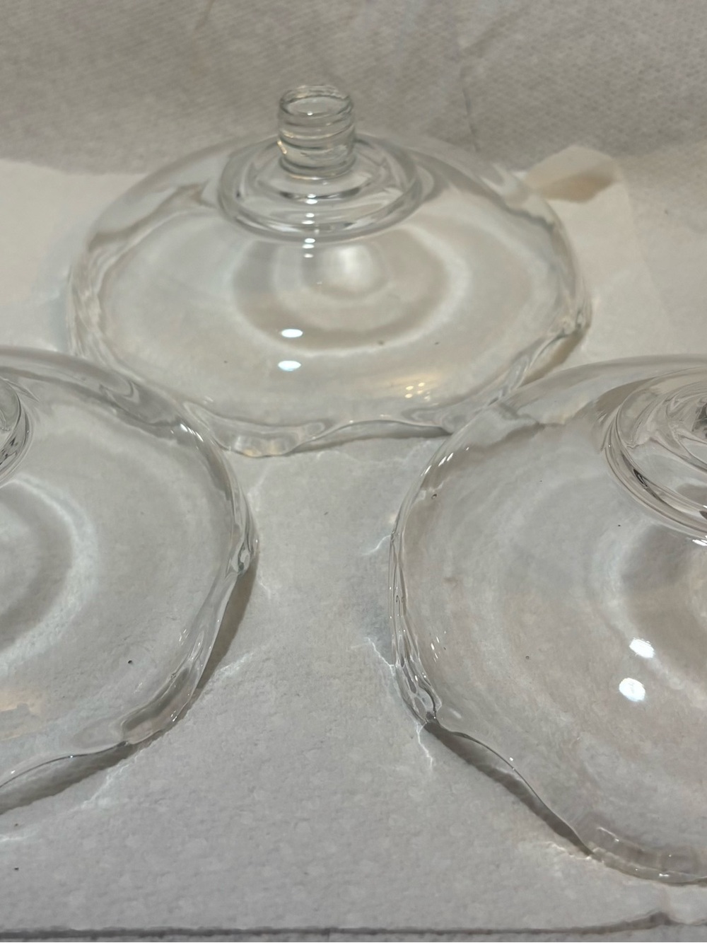 Set of 3 glass inserts